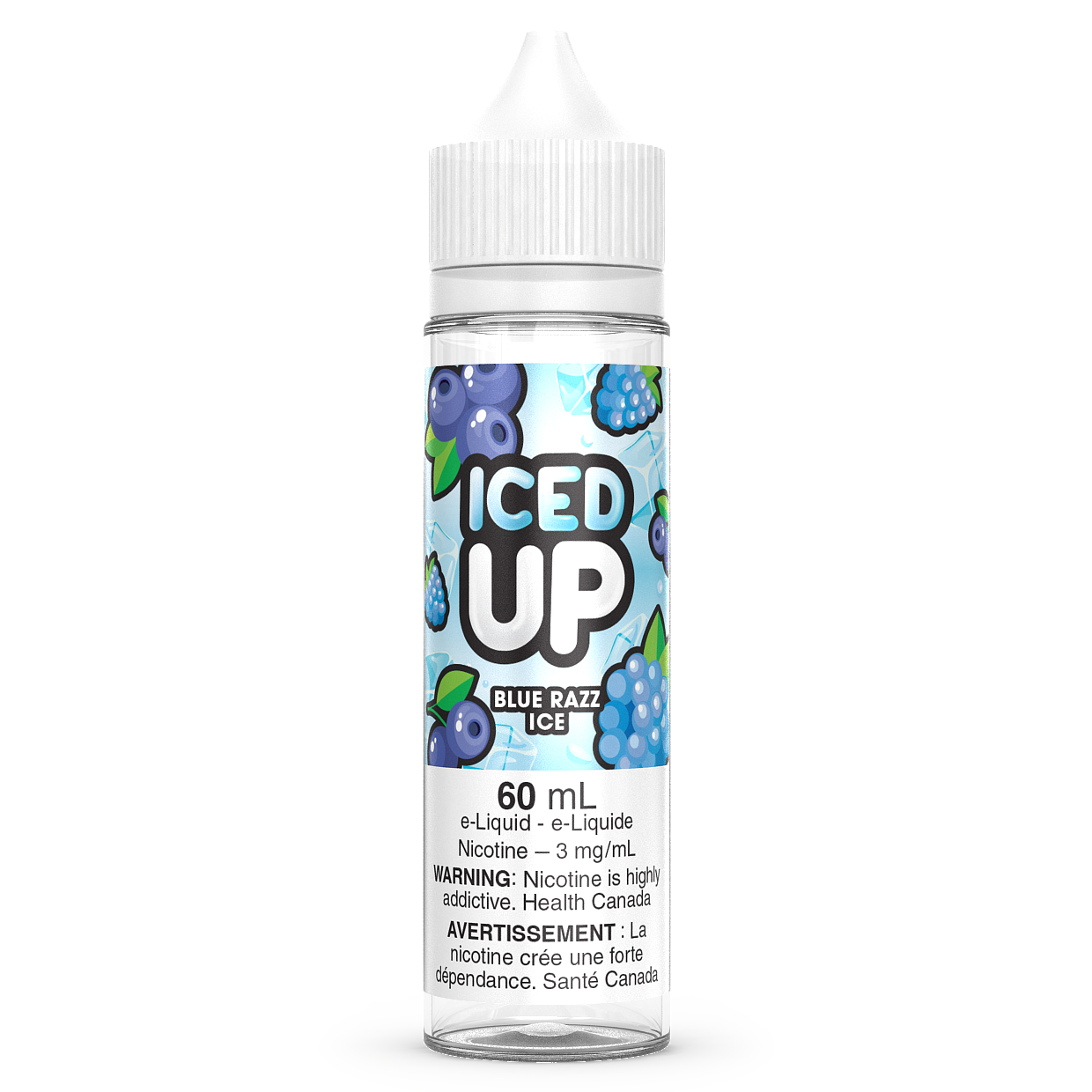 BLUE RAZZ ICE - ICED UP 60ML-ICED UP E-LIQUID-Gas City Vapes