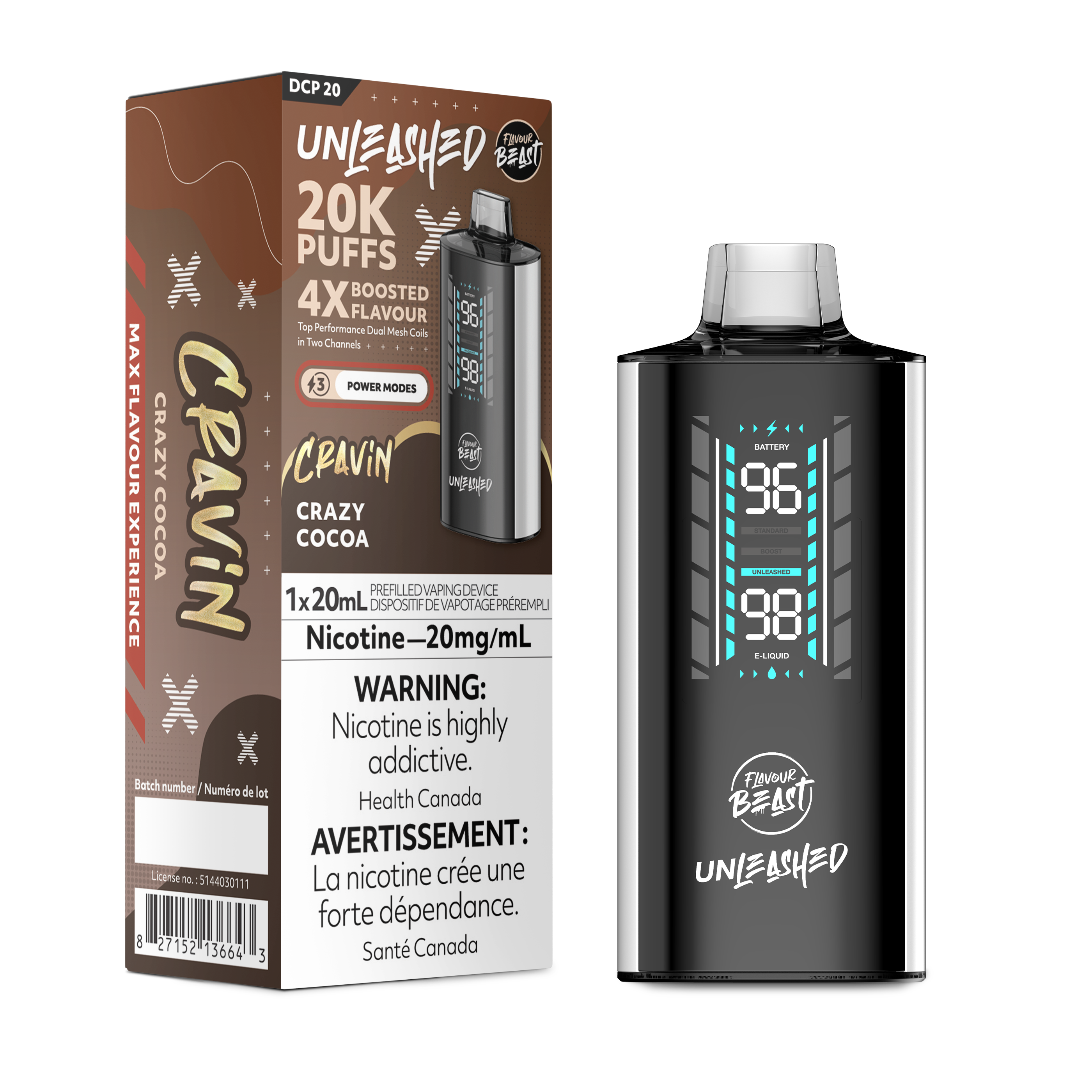 FLAVOUR BEAST UNLEASHED DCP 20K DISPOSABLE-FLAVOUR BEAST DISPOSABLES-Gas City Vapes