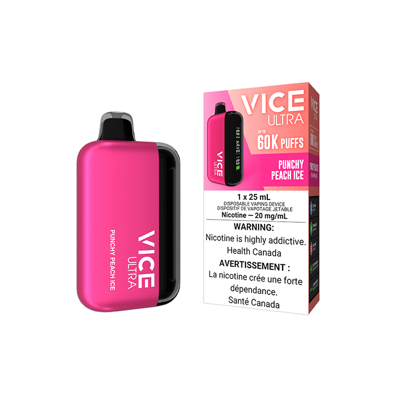 Punchy Peach Ice Vice Disposable Vape