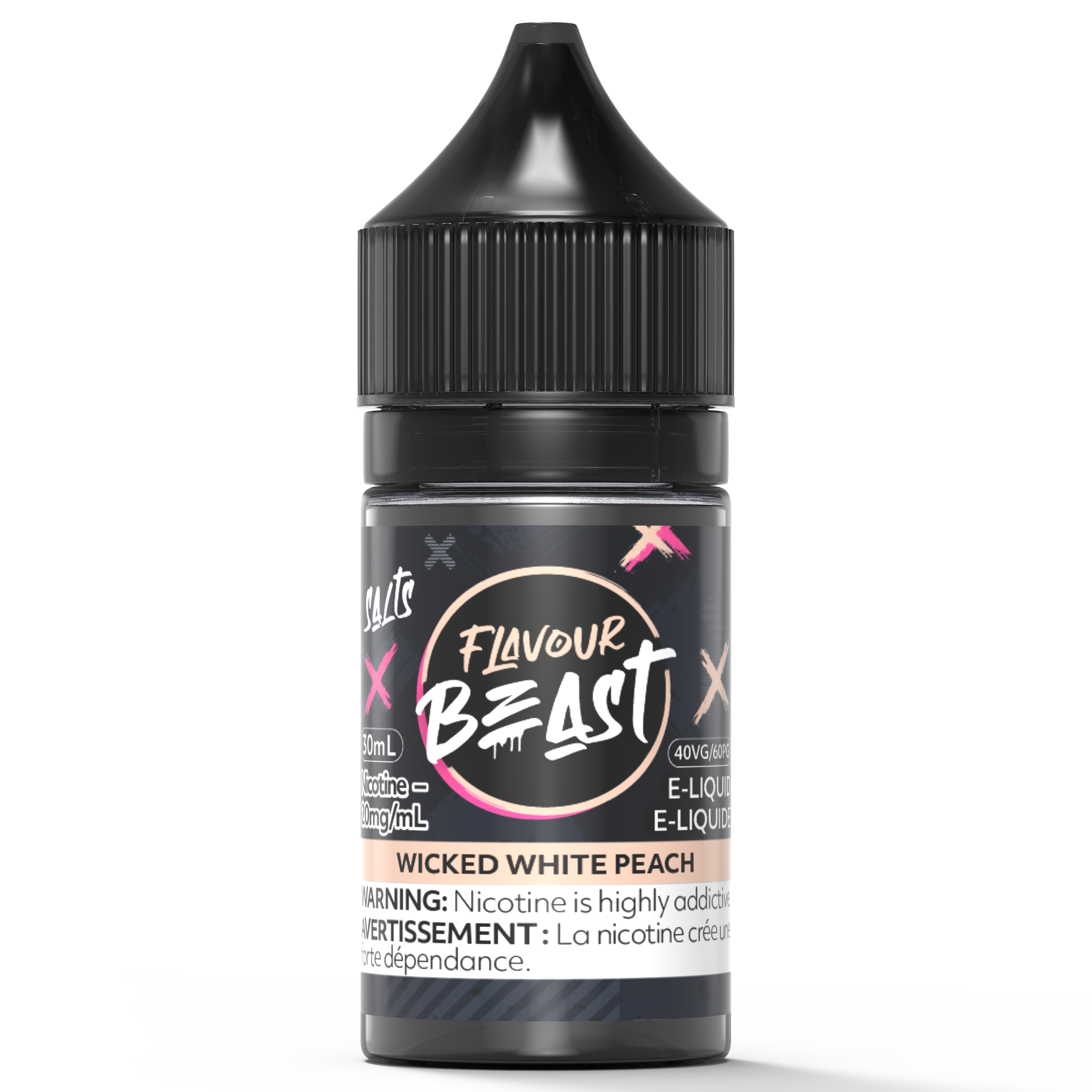 WICKED WHITE PEACH - FLAVOUR BEAST SALT 30ML-FLAVOUR BEAST SALTS-Gas City Vapes